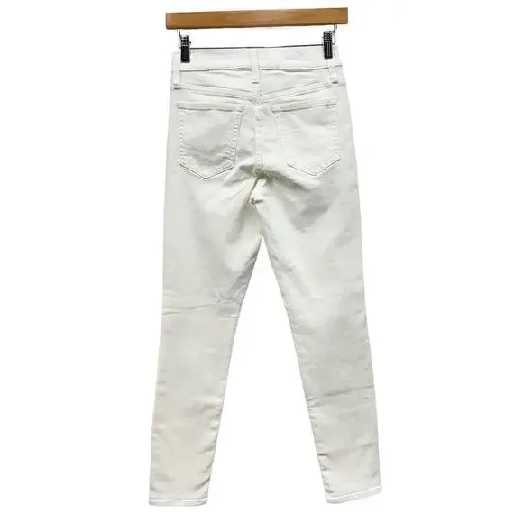 J.Crew 9" toothpick jean in white wash BQ310 size 26 NWT - Picture 6 of 8